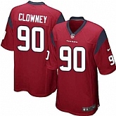 Nike Men & Women & Youth Texans #90 Clowney Red Team Color Game Jersey